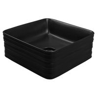 Раковина-чаша Azario 395х395х150 накладная, квадратная, черный матовый арт-AZ-2075-B-MB — фото 4, Раковины накладные