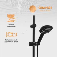 Душевая система Orange O-Shower OW04b черный матовый — фото 3, Душевые стойки