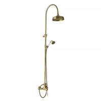 OXFORD Душевой настенный гарнитур (см-ль д/душа/колонна ARCO/верхний душ/шланг/ручной душ),бронза 30948 — фото 1, Душевые стойки