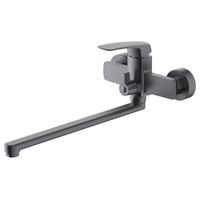 Смеситель для ванны Azario Conda керамический картридж, длинный излив, с ручным душем, шланг 150 см, графит арт-AZ-K1711GR — фото 1, Смеситель для ванны