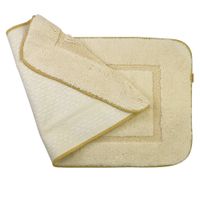 Коврик д/ванной комнаты 60х120 см., вышивка логотип MIGLIORE, кремовый, окантовка золото арт-31918 — фото 4, Коврики для ванной комнаты