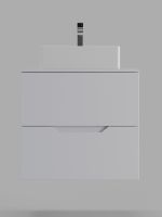 Orange Line Li-60TuwMDF+B04-405W тумба с раковиной подвесная 60 см, белый Li-60TuwMDF+B04-405W — фото 3, Тумбы с раковиной