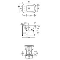 Биде SIMAS EVOLUTION Напольное приставное с одним отверстием цвет белый EVO04 — фото 2, Биде напольные