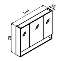 Товар: Зеркальный шкаф ORKA Malta 100 антрацит матовый 3001311 - фото 3 Зеркальный шкаф ORKA Malta 100 антрацит матовый 3001311 — фото 3, Зеркальные шкафы в ванную