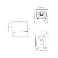 Биде Artceram A16 подвесной с одним отверстием цвет blue avio ASB001 38 00 — фото 1, Биде подвесные