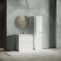 Тумба под раковину SANCOS Libra Floor напольная, 790х450х840, c двумя ящиками оснащенными доводчиками, белый глянец , арт. арт-LB80FW — фото 4, Тумбы под раковину