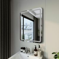 Зеркало Бриклаер Эстель-1 60 с подсветкой LED, кнопочный выключатель 4627125414213 — фото 4, Зеркала в ванную комнату