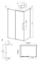 Товар: Душевое ограждение Grossman Cosmo 100.K33.02.120.10.02-200.K33.02.100.10.02 (120х100х195) раздвижная(левая),хром,стекло шиншилла,2 места арт-120.K33.02.1210.10.02 - фото 9 Душевое ограждение Grossman Cosmo 100.K33.02.120.10.02-200.K33.02.100.10.02 (120х100х195) раздвижная(левая),хром,стекло шиншилла,2 места арт-120.K33.02.1210.10.02 — фото 9, Прямоугольные душевые уголки