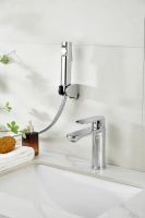 Смеситель для раковины с гигиеническим душем BELZ, хром, арт-B12713 — фото 2, Смесители для раковины