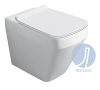 Унитаз SIMAS BADEN BADEN напольный приставной безободковый цвет белый BB01/F91 — фото 1, Подвесные унитазы