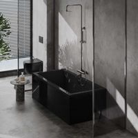 Ванна BERGES акриловая TARI 180х80, черный глянец арт-052029 — фото 2, Акриловые ванны