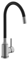 Смеситель для кухни с гибким изливом BELZ , сатин арт-B73809-1 — фото 1, Смесители для кухни
