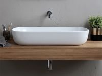 Раковина Scarabeo GLAM накладная без перелива без отверстий цвет белый арт-1803 — фото 4, Раковины накладные