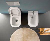 Унитаз GLOBO STOCKHOLM подвесной безободковый цвет белый арт-LAS04BI — фото 2, Подвесные унитазы