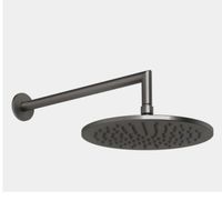 Верхний душ, Gessi, Anello, регулируемый,, тип установки-настенный, размер душевого диска, мм-250*250, форма-круглая, держатель-в комплекте, размер держателя, мм-358, цвет-Black Metal Brushed PVD арт-63348.707 — фото 2, Верхние души