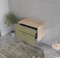 Тумба под раковину ORKA Salerno 80 подвесная, цвет Sardinia, ручки золото арт-3008779 — фото 1, Тумбы под раковину