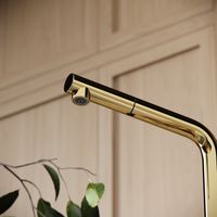 Смеситель для кухни SANCOS Spin с поворотным и вытяжным изливом, c краном для фильтрованной воды, цвет полированное золото, арт. SC4015ZG — фото 5, Смесители для кухни