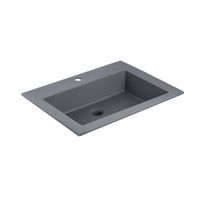 Раковина из кварца, цвет серый арт-VCB-13600G — фото 2, Раковины встраиваемые сверху