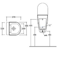 Писсуар GLOBO FORTY3 подвесной цвет белый арт-FO030BI — фото 3, Писсуары