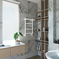 Полотенцесушитель электрический Grota Tela 430х800 белый Tela 430х800 RAL9016 EL — фото 2, Электрические полотенцесушители