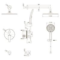 Товар: Встраиваемая душевая система TEORA, Золото брашинг TE-500-G-C4 - фото 3 Встраиваемая душевая система TEORA, Золото брашинг TE-500-G-C4 — фото 3, Встраиваемые душевые комплекты