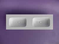 Раковина накладная мебельная CERAMICANOVA Grace прямоугольная 1410x457x137 с двумя чашами без отверстий под смеситель цвет белый CN7022wx — фото 3, Раковины встраиваемые сверху