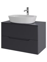 Orange Line Li-80TugMDF+B08-500W тумба с раковиной подвесная 80 см, графит/белый Li-80TugMDF+B08-500W — фото 7, Тумбы с раковиной