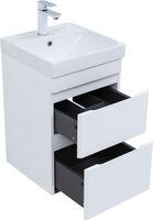 Тумба под раковину Aquanet Слим 40 белый сатин арт-00346045 — фото 1, Тумбы под раковину