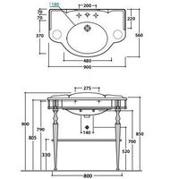 Полочка решетка GLOBO PAESTUM под раковину цвет хром арт-PATC56 — фото 3, Полки для ванной и душа