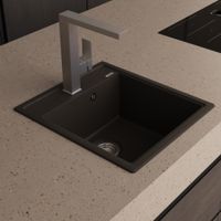 Кухонная мойка ABBER Quarz AQ2901B черная — фото 2, Кухонные мойки