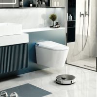 Комплект ABBER подвесной электронный унитаз-биде Bequem AC1119S белый с импульсным смывом с инсталляцией AC0101P арт-AC1119S-AC0101P — фото 1, Комплекты унитаз + инсталляция