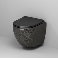 Унитаз подвесной Grossman GR-4455BBLS (480х365х370) безободковый,черный глянцевый с тонкой крышкой,микролифт,1 место — фото 1, Подвесные унитазы