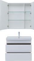 Мебель для ванной Aquanet София 80 белый глянец (2 ящика) арт-00274199 — фото 6, Комплекты мебели для ванной