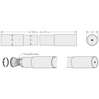 Карниз Карниз для ванной Сунержа прямой / L 1600 Без покрытия арт-00-3015-1600 — фото 3, Карнизы для ванной