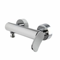 Смеситель для душа, Fima Carlo Frattini, Flo', тип открывания воды-однорычажный, тип регулирования воды-керамический картридж, монтаж-настенный, отверстия для монтажа-2, цвет-белый матовый арт-F3805/1BS — фото 1, Смеситель для душа