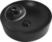 Раковина накладная Aquanet Moon-2-MB 43 черный матовый — фото 1, Раковины накладные