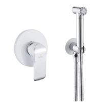 Гигиенический душ со смесителем Rose R2105F, белый/хром — фото 1, Гигиенические души