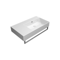 раковина подвесная/накладная KUBE X 80x47 топ слева белый арт-9457111 — фото 3, Раковины подвесные