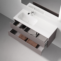 Товар: Тумба подвесная SANCOS Snob R левая 1195х445х500, c двумя ящиками оснащенными доводчиками, Doha Soft, арт. арт-SNR120LSM - фото 2 Тумба подвесная SANCOS Snob R левая 1195х445х500, c двумя ящиками оснащенными доводчиками, Doha Soft, арт. арт-SNR120LSM — фото 2, Тумбы под раковину