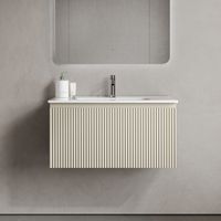 Тумба подвесная SANCOS Snob R 1.0 790х445х406, c одним ящиком оснащенным доводчиками, Beige Soft , арт.SNR1.080CE — фото 1, Тумбы под раковину