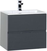 Тумба с раковиной Aquanet Алвита 60 серый антрацит арт-00213094 — фото 1, Тумбы с раковиной