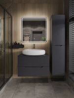 Товар: Orange Line Li-80TugMDF+B08-640W тумба с раковиной подвесная 80 см, графит/белый Li-80TugMDF+B08-640W - фото 5 Orange Line Li-80TugMDF+B08-640W тумба с раковиной подвесная 80 см, графит/белый Li-80TugMDF+B08-640W — фото 5, Тумбы с раковиной