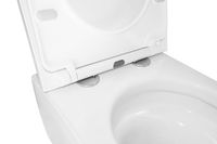 Унитаз подвесной Azario NEMI 530х360х360 безободковый, система слива "скрытое Торнадо", с быстросъемным сиденьем микролифт арт-AZ-1293WH — фото 6, Подвесные унитазы