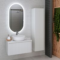 Шкаф-пенал подвесной MONACO 35 /белый софт/универсальный/ AQUA DE MARCO 3035WFMON — фото 9, Шкафы для ванной