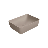 раковина накладная NUBES 50x38 без перелива серый беж матовый арт-903705 — фото 2, Раковины накладные