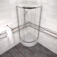 Товар: ДО "Альфа-Хром" 80х80 В, 1/4 круга, средн. подд. (2 места+сифонD50мм) арт-Щ0000072617 - фото 2 ДО "Альфа-Хром" 80х80 В, 1/4 круга, средн. подд. (2 места+сифонD50мм) арт-Щ0000072617 — фото 2, Душевые уголки четверть круга