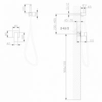 Смеситель ABBER Daheim AF8225W с гигиеническим душем, белый матовый — фото 3, Гигиенические души