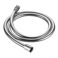 Шланг душевой, ПВХ, 1500 мм, с латунными коническими гайками и защитой от перекручивания, хром арт-AQM1502CR — фото 1, Душевые шланги