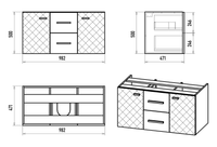 Тумба под раковину арт-SHA-09100-02-01-2Я — фото 5, Тумбы под раковину