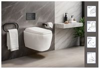 Унитаз ROMINA Aria Tornado подвесной безободковый со смывом торнадо Ceruttispa CT10613 (520х345х365) — фото 6, Подвесные унитазы